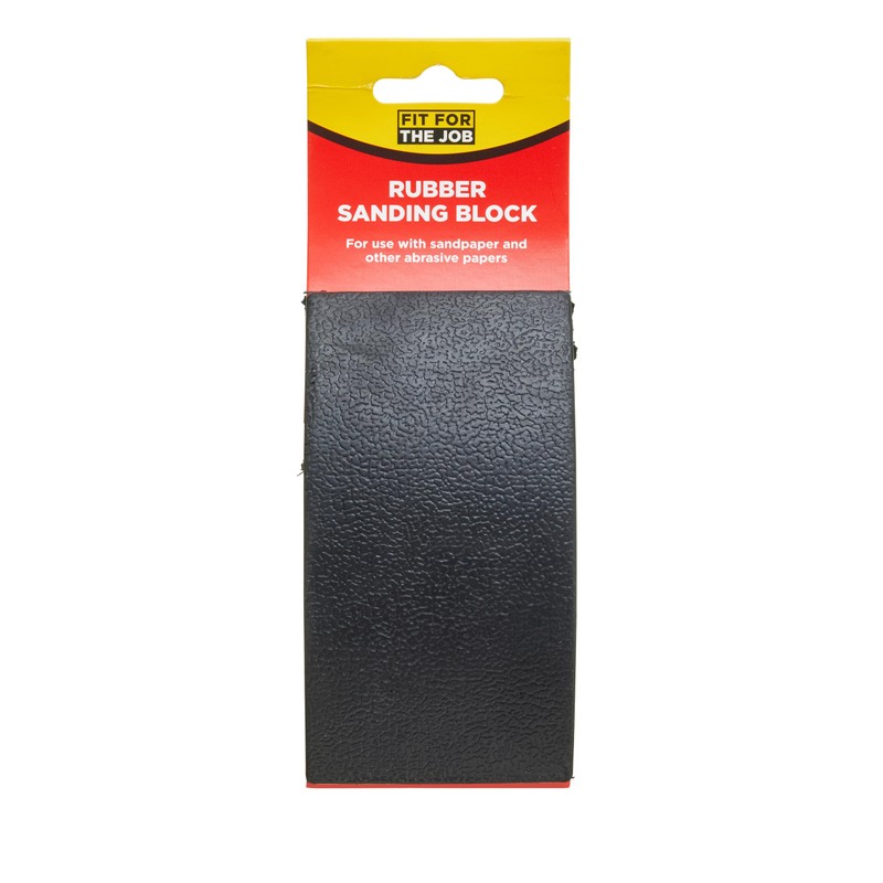 Fit For The Job Rubber Sanding Block for Sandpaper Sheets,