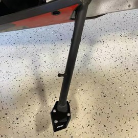 ZYAKOMO Fit For Aprilia RS660 2024 RS 660 2023 2022 2021 2020 CNC Motorcycle Kickstand Pad Side Stand Enlarge Support Plate Pad (Black)