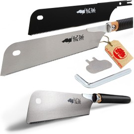 Clarke Brothers Kataba Pull Saw 10.5 Inch, Woodworking tool with Rattan Handle and replacement blade, Single Edge Flush Cut Saws for Fine Cutting Wood
