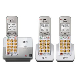 AT&T EL51303 3 Handset DECT 6.0 Cordless Home Phone Full-Duplex Handset Speakerphone, Backlit Display, Lighted Keypad, Caller ID/Call Waiting, Phonebo