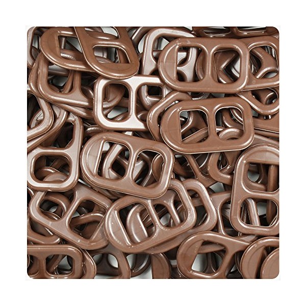 BeadTin Chocolate Opaque Plastic Soda Pop Tabs (2oz)