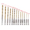 13pcs HSS Twist Drill Bit Assortment Set Titanium Coated Screwdriver