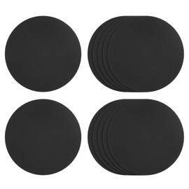 sourcing map 12pcs Non Slip Bathtub Stickers Bath Shower Floor 3.94" Anti-Slip Sticker Tape Round Style Decals for Bathroom Kitchen Bathtub Treads Stairs, Black
