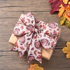 10 Yards Fall Wired Edge Ribbon Football Autumn Leaves Beige