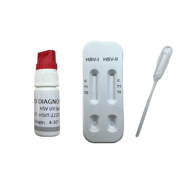 Herpes Blood Test Kit Oral & Genital Simplex Virus Dual Panel HSV 1 & 2 STI CE