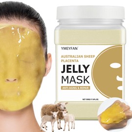 YMEYFAN Mascarilla De Gelatina Para Faciales Profesional - Oveja Placenta Hydro Jelly Mask Powder, Anti-Envejecimiento Cuidado De La Piel Facial...   