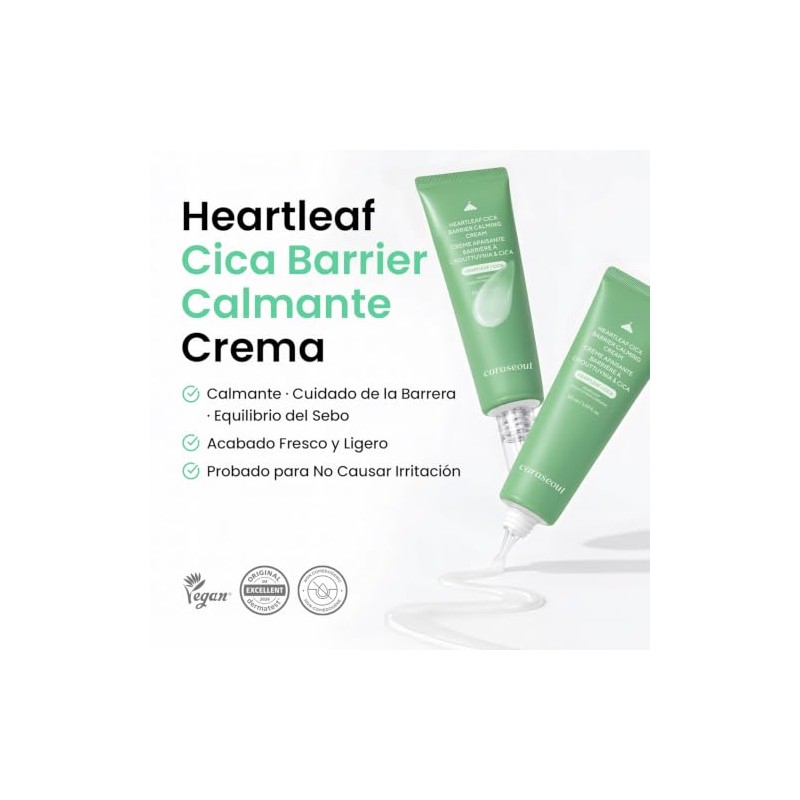 caraseoul Crema Hidratante Heartleaf Cica para Barrera Cutánea (50ml)