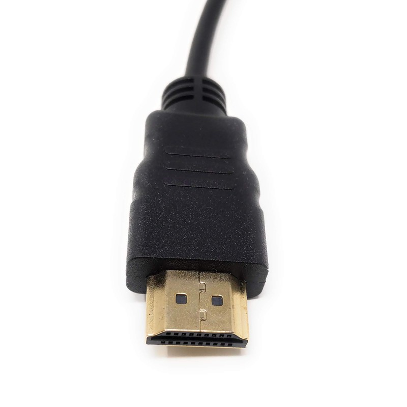 System-S Micro HDMI 1.4 Cable Upwards Angled to HDMI Male
