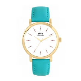 Toff London Ladies Traditional White and Rose Gold Watch