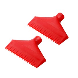Ohamtes 2pcs Red G1/4 Male Thread ABS Flat Nozzle Air Blow Nozzle Water Cooling Nozzle Suitable for Air Compressor Parts, Air Dry Dust Removal, Surface Treatment