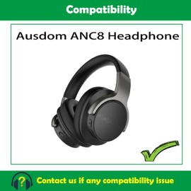 ACCOUTA Ear Pads Compatible with Ausdom ANC8 ANC 8 Headphones Ear Pads Replacement with Warm, Softer Fabric and High Density Foam