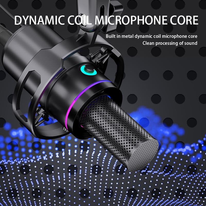 Micrófono Dinámico USB/XLR Gamer con Brazo Articulado - Micrófono Podcast
