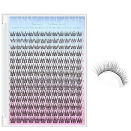 168Pcs 9-12mm Naturals Lash Extension Kit, Fluffy Individual Lashes Extension, Natural Lash Clusters Natural Look Eyelash Clusters Thick Dramatic Black Band Eyelash Extension False Eyelashes