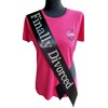 Gemini Ribbons - Finally Divorced Sash - Holographic - Party