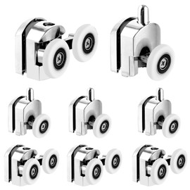 STARVAST 8 Pcs Shower Cubicle Rollers - Zinc Alloy Shower Cubicle Rollers - Sliding Door for Bathroom 25mm (4 Top and 4 Bottom)