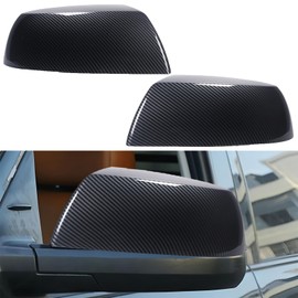 Front Half Mirror Cap Cover For Toyota Tundra Sequoia 2007-2021 Replace 87915-0C040, 87945-0C020, Driver & Passenger Side Mirror Cap Cover.(Carbon Fiber Pattern)