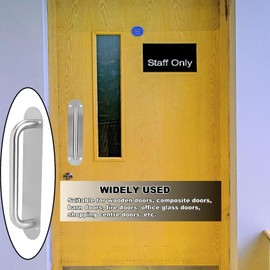 Sliding Door Handle, Commercial Door Handle Pull Push Door Plate Handle Stainless Steel Heavy Duty Pull Handle for Barn Door Sheds Fences Closets