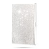 Qinsuee Bling Bling Small Business Card Holder for Women, Alloy
