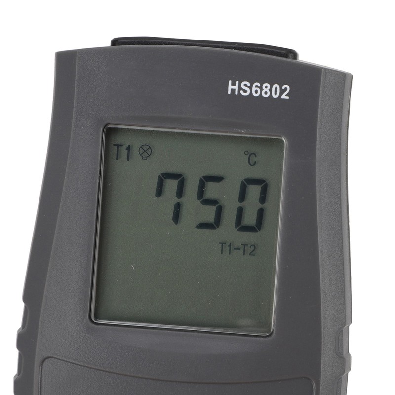 HS6802 Dual Channel Digital Thermometer Handheld High Accuracy LCD Display