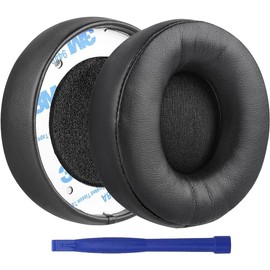 Beats Solo Pro Ear Pads, BUTIAO Replacement Protein Leather Memory Foam Earpads Ear Cushions Cups Cover Earmuffs Repair Parts for Beats Solo Pro Wireless Headphones Headsets (Black)