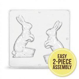 6" Bunny with Basket Assembly Chocolate Candy Mold for Easter 802