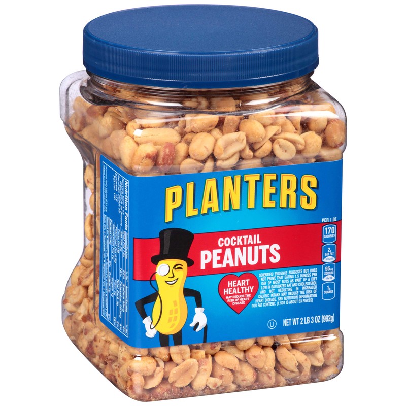 Planters Salted Cocktail Peanuts, 35.0 oz Jar (Pack of 3)