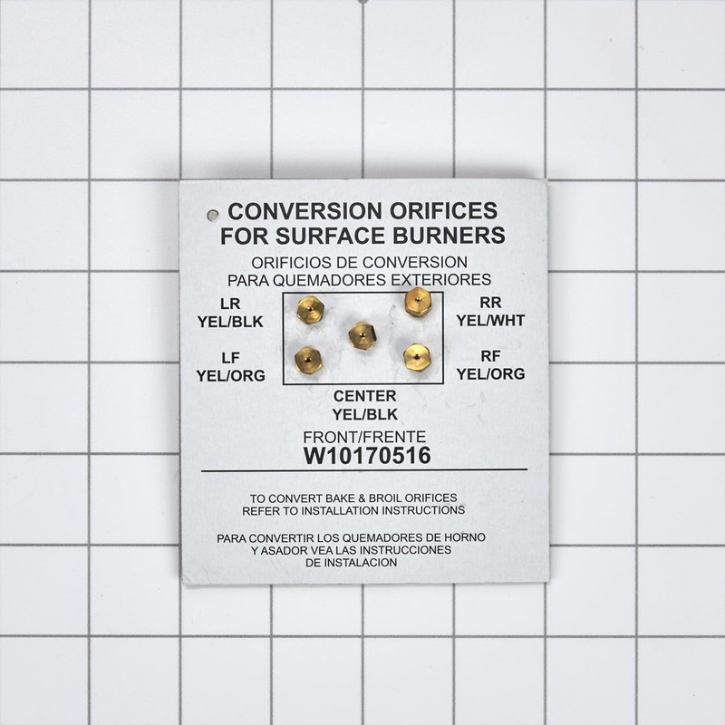 Whirlpool WPW10170516 Genuine OEM Gas Range LP Orifice Conversion Kit