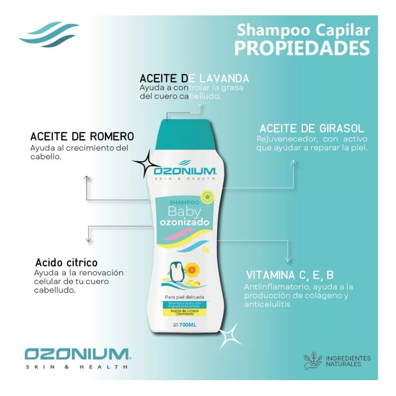 Ozonium Shampoo Baby Ozonizado 700ml, Ozonium Ozon013