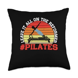 Pilates FH Leave It All On The Reformer #Pilates |-Throw Pillow, 18x18, Multicolor