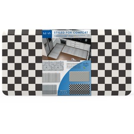 Klay Home Kitchen Mats for Floor, Anti Fatigue, 3/4" Thick, 100% PU Memory Foam Kitchen mat, Padded Kitchen mat, Cushion Kitchen Sink Rug Waterproof Non-Slip Well-Made (Medium 20" x 39" Black Tan)