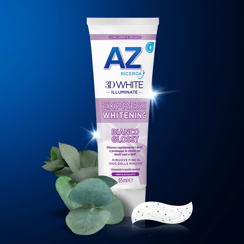 AZ Dentifricio 3DWhite Illuminate Express Whitening Bianco Glossy 50ml. 1