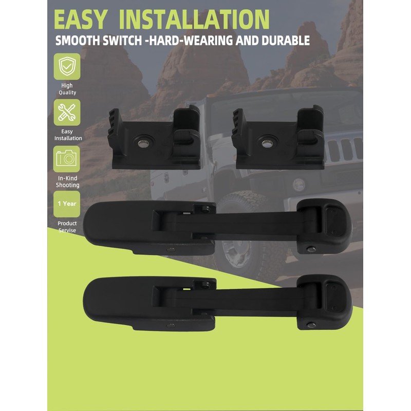Hood Latch with Catch Bracket 2PCS Compatible with Hummer H2
