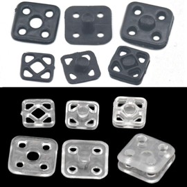 Bluemoona 60 Sets - 7mm Plastic Poppers Press Studs Sew On Fastener Button Snaps Sewing Fitting Clear