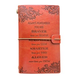 OMNIQI Inspirational Gifts for Teenager Child Friends, 12th 16th 18th 21st Birthday Gifts for Daughter Son, Leather Journal Birthday Christmas Graduation Gifts for Sister Brother Boy Girl Students