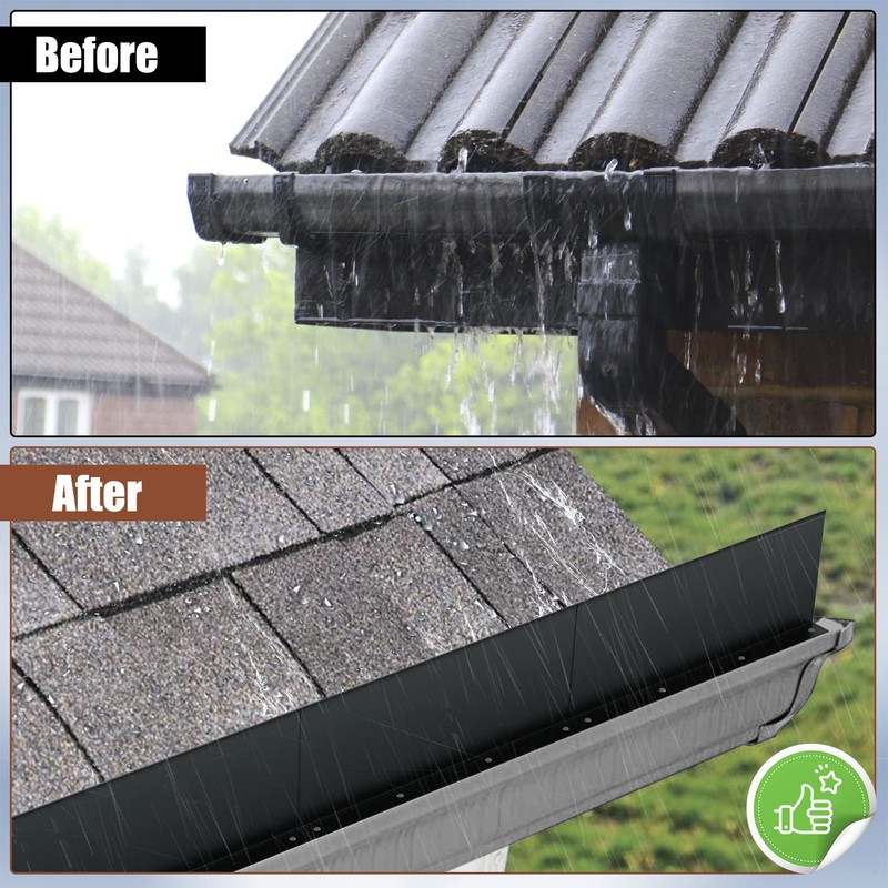 BJADE'S Gutter Valley Splash Guard,6 Pcs 10 x 4 Inch
