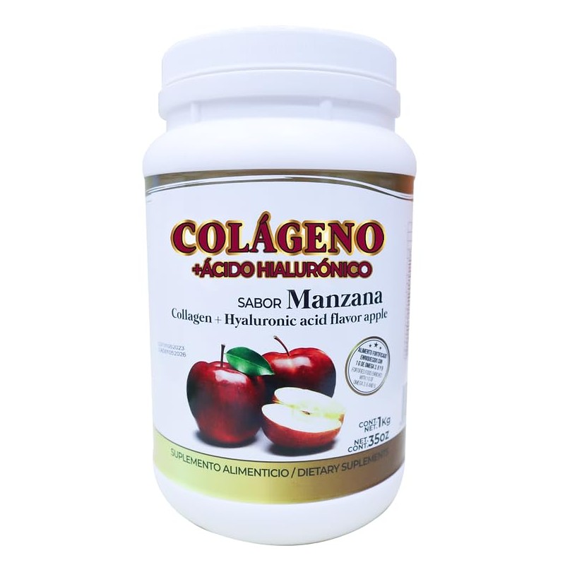 Pretty Bee Nutrition Colágeno Ácido Hialurónico Sabor Manzana Suplemento Alimenticio