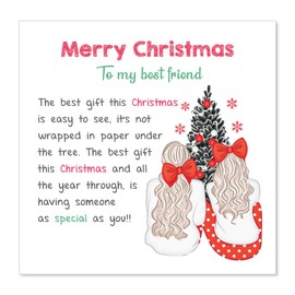 Papa Prints Special Friend Christmas Card Female Best Friend Christmas Card (145 x 150 mm) Christmas Cards for Special Friends Best Friend Card with Envelope