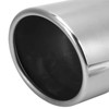 Silver Universal Exhaust Muffler Stainless Steel Exhaust Tip 76mm/2.99in Inlet