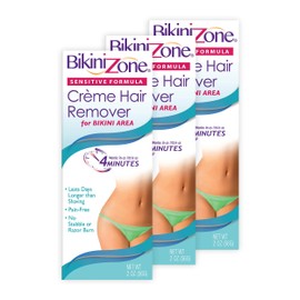 Bikini Zone Crème Hair Remover for Intimate Areas, 2 Oz, 3 Pack