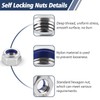 DIN985 M4 Nuts Nylock Nuts, Leryati 25 Piece Lock Nuts