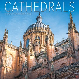 Willow Creek Press Cathedrals Monthly 2025 Wall Calendar (12" x 12")