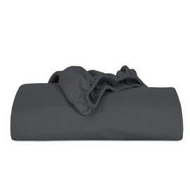 BLC Microfiber Queen Size Fitted Sheet, Pack of 1, 1800 TC Double Brushed Breathable & Cooling Sheet with 15" Deep Pocket, Wrinkle Free - Comfy – Dark Grey Bed Sheet