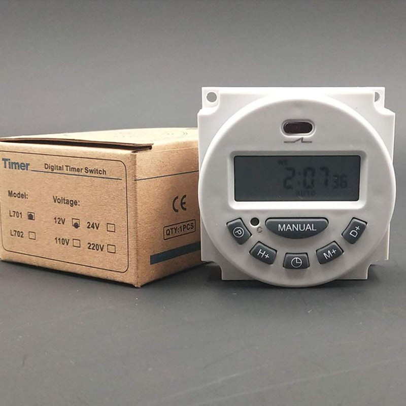 TopHomer 24V DCAC Timer Switch Programmable Digital Heavy Duty Electrical