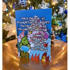 Flawmark The Grinch - Pandemic - Christmas Card - Funny - Greeting Card