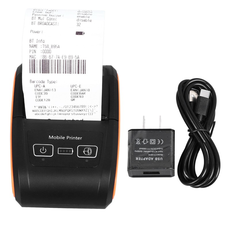 58mm Thermal Printer Bluetooth 4.0 Wireless Multifunction Mini Portable Thermal