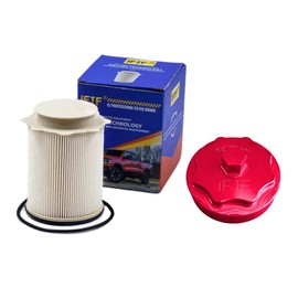 iFJF 68157291AA Fuel Filter and 68065612AA Canister Housing Cap Replacement for Ram 6.7L 2011-2024 2500-5500 2010 DODGE RAM 2500 3500 PICKUP DODGE RAM 4000-5000 Diesel Engine Replace FS53000 (Red)