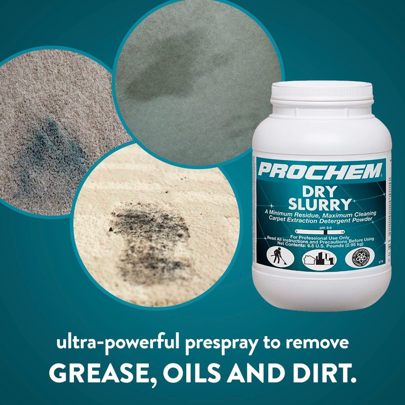 Prochem Dry Slurry Professional Cleaning Concentrate Detergent Powder for Carpet,
