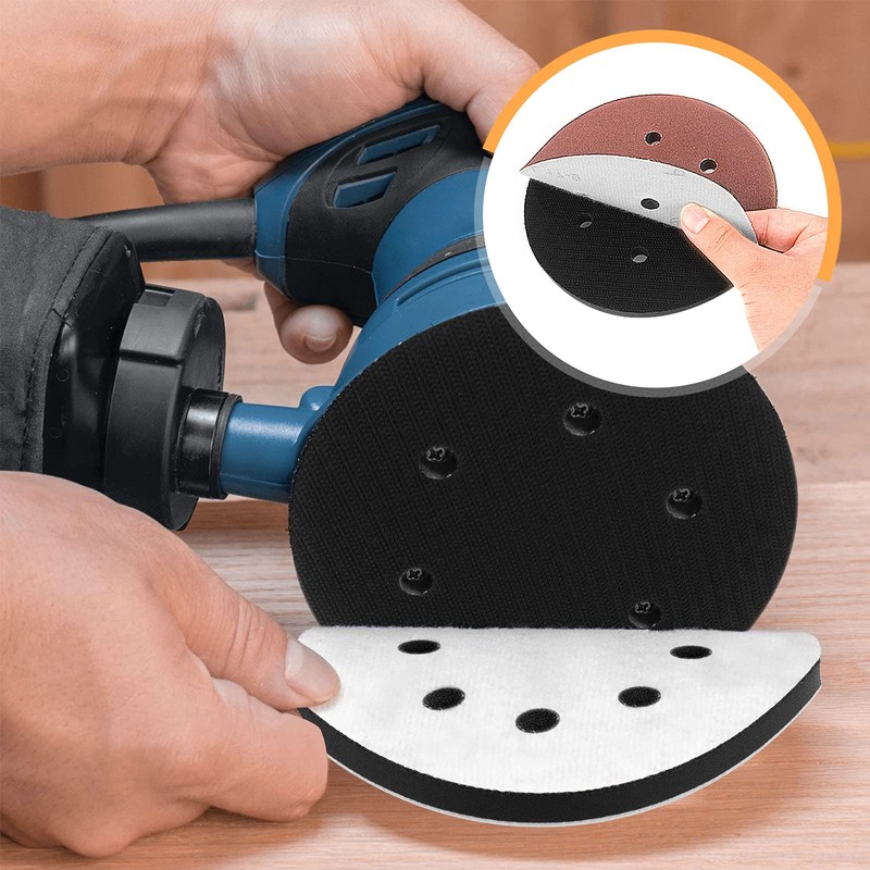 5 Pack 6 Inch 6 Hole Hook and Loop Soft