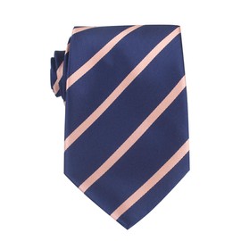 OTAA Navy Blue with Peach Stripes | Neckties for Men|Designed by the Brothers at
