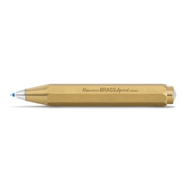 Kaweco BRASS SPORT Ball Pen I Retractable Ballpoint Pen with Standard D1 Refills in a nostalgic Tin Box I Metal Ball Pen 10.5 cm